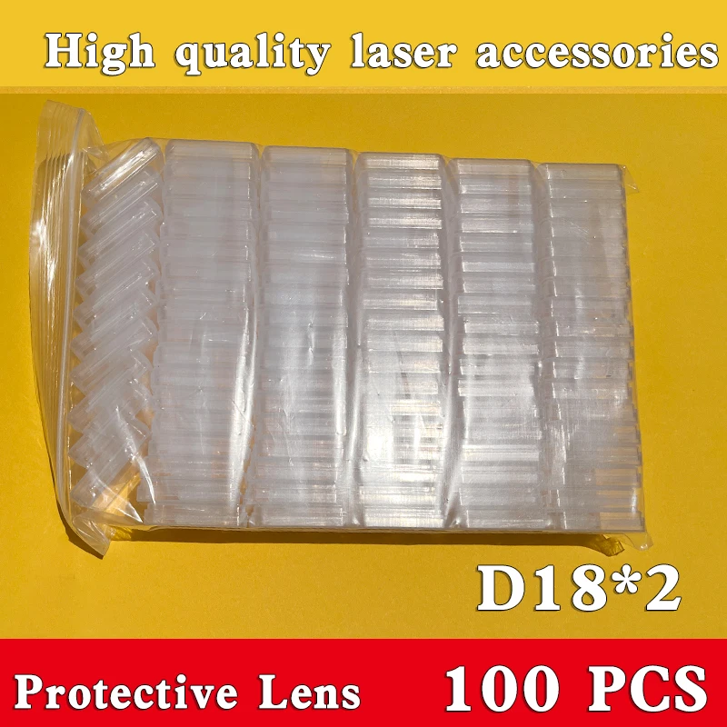 100 Stück Faserlaser-Schutzlinsen 18*2 Optische Linsen Schutzfenster Handlaser-Schweißzubehör CHAO QIANG WEI – Detail 4
