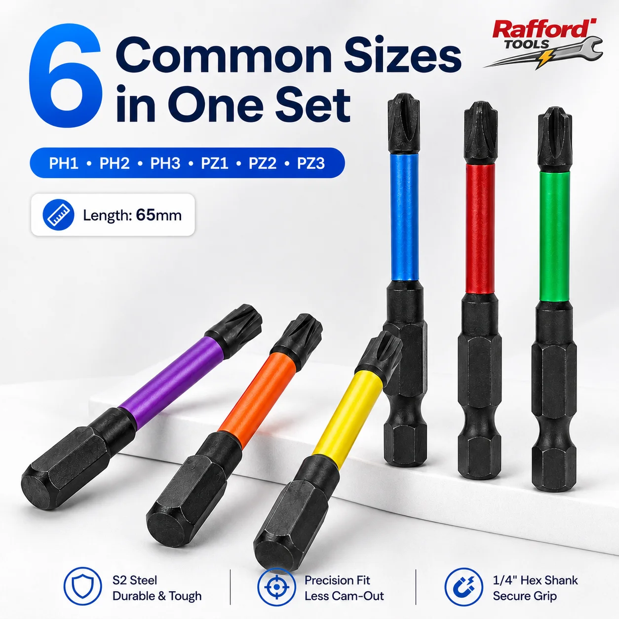 6Pcs 65mm Magnetic Special Slotted Cross Screwdriver Bit For Electrician Circuit Breakers FPH FPZ Socket Switch Power Tool
