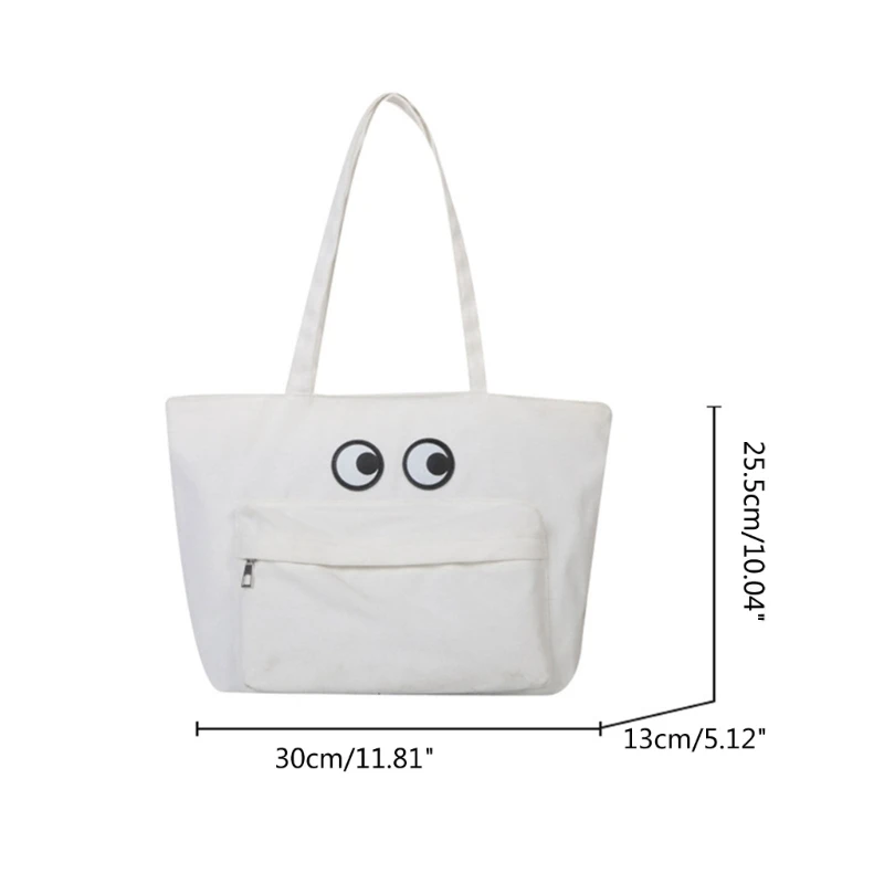 Fashion Cartoon Canvas Tote Handbag Reusable Large Capacity Beach Shoulder Bag E74B