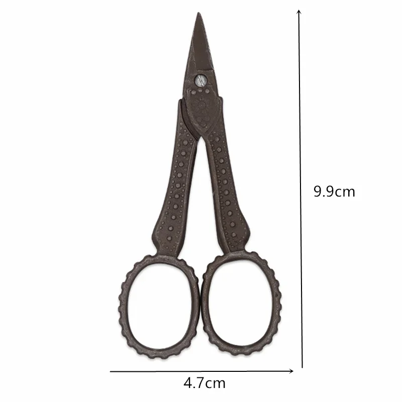 Retro Horizontal Bar Scissors, Stainless Steel, Cross Stitch Embroidery, Handmade DIY Sewing Scissors, High Quality