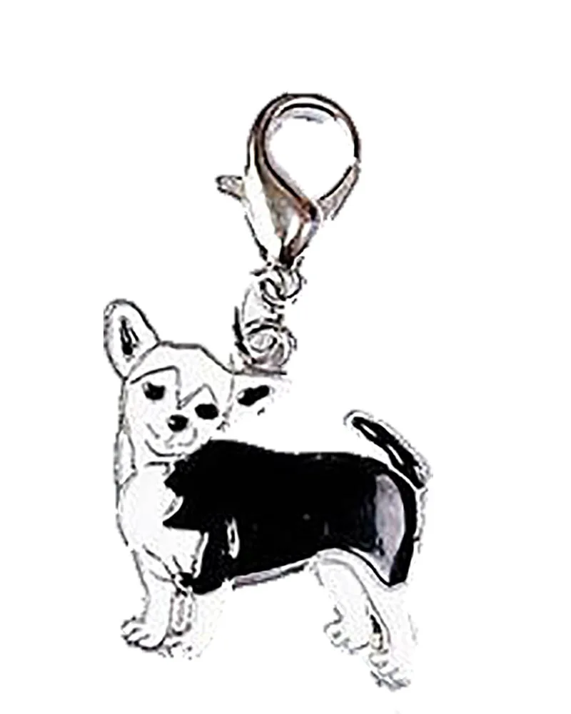 5pcs/Lot Cute Animal Dog Pendant DIY Fashion Jewelry Bag Charm Pet Tag Necklace pug wolfhound chihuahua Dog Lovers Friends Gift