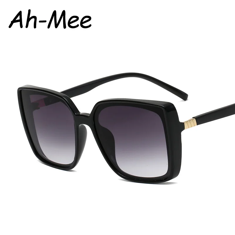 Hiking Fashion Oversize Square Anti Light Glasses Vintage Brand Designer Trendy Large Frame Glasses Men Gradient Lens Eyewear