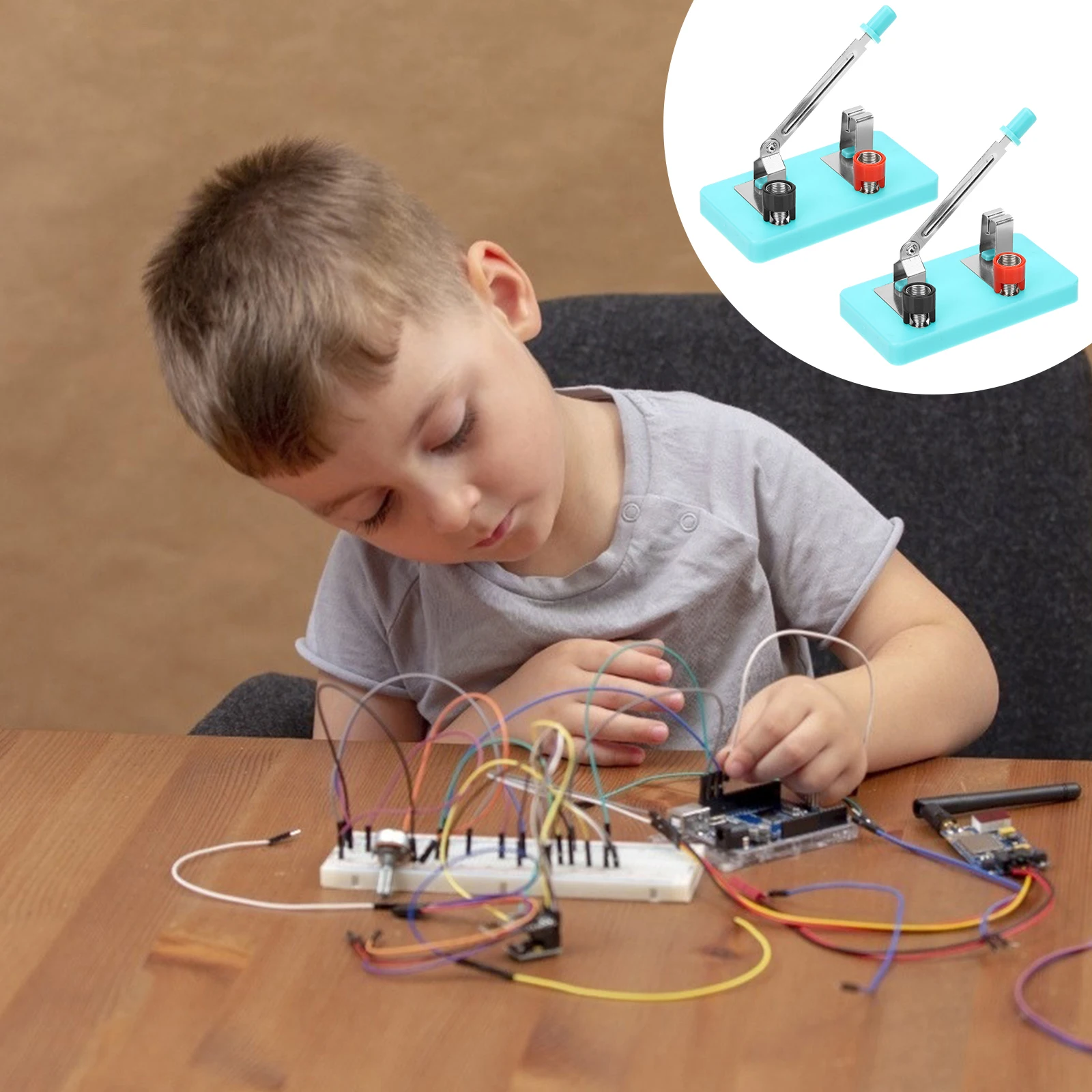 

4Pcs Single Pole Single Throw Switch for Physics Electrical Experiment Teaching Aids Lab DIY Circuit Demonstration