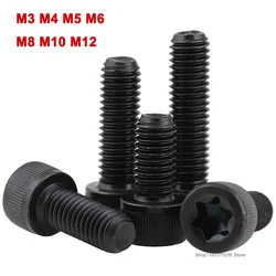 M3 M4 M5 M6 M8 M10 M12 Torx 6 Lobe Socket Head Cap Screws DIN912 Torx Security Screw Bolts Black 12.9 Steel