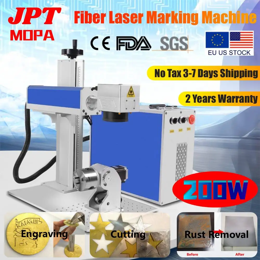 200 واط JPT Mopa الألياف آلة الحفر بالليزر للمعادن الذهب والفضة والمجوهرات الليزر حفارة قطع الفولاذ المقاوم للصدأ اللون بمناسبة #1