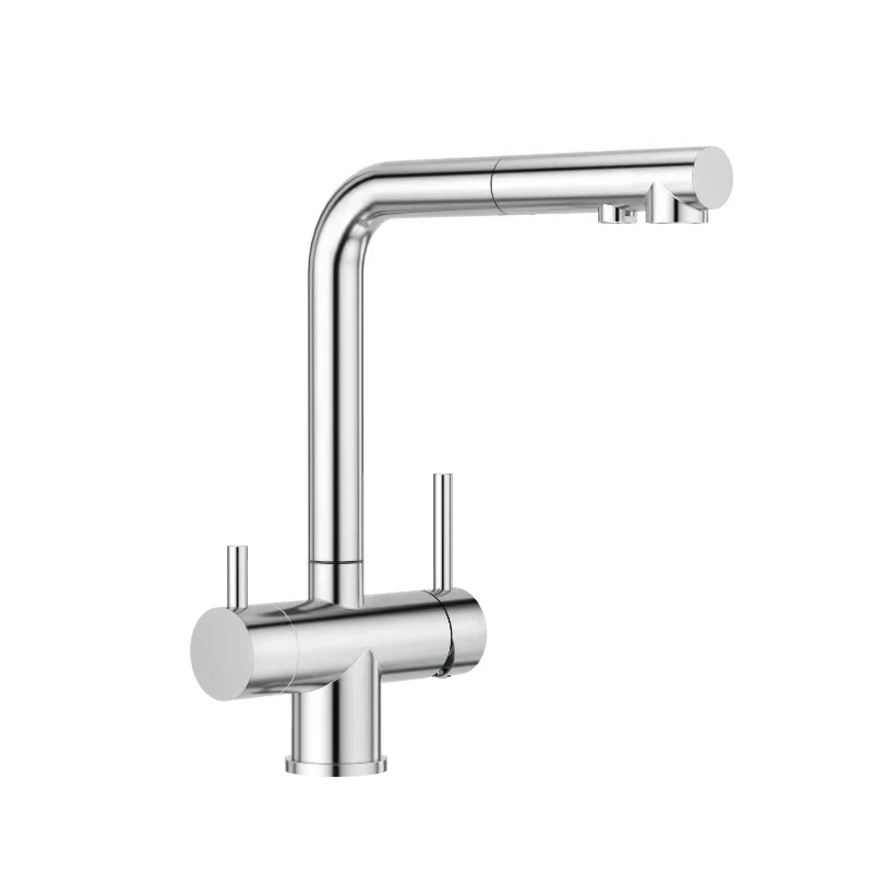 

Stainless Steel 3 Way Pure Water Faucet Tap Sink Mixer Filter Drinking Kitchen Faucet With Pull-out Sprayer