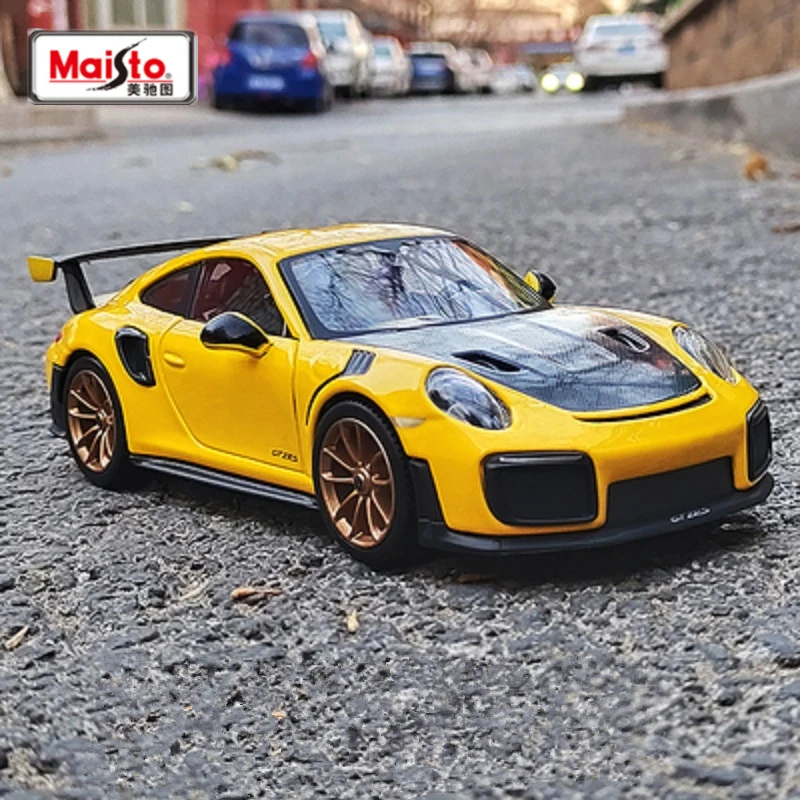 

Maisto 1:24 Porsche 911 GT2 RS Alloy Sports Car Model Diecast Metal Racing Car Vehicle Model Simulation Collection Kids Toy Gift