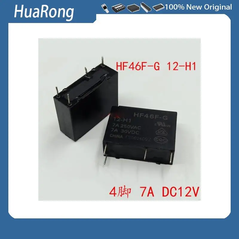 

New 10PCS/LOT HF46F-G-12-H1 HF46F-G 12-H1 7A 12V 4Pin