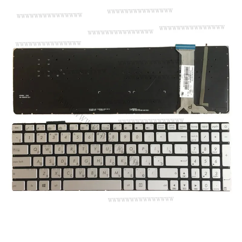 HD ruso para ASUS GL552 GL552J GL552JX GL552V GL552VL GL552VW N551 N551J N551JB N551JK N551JM N551JQ teclado retroiluminado para ordenador portátil RU