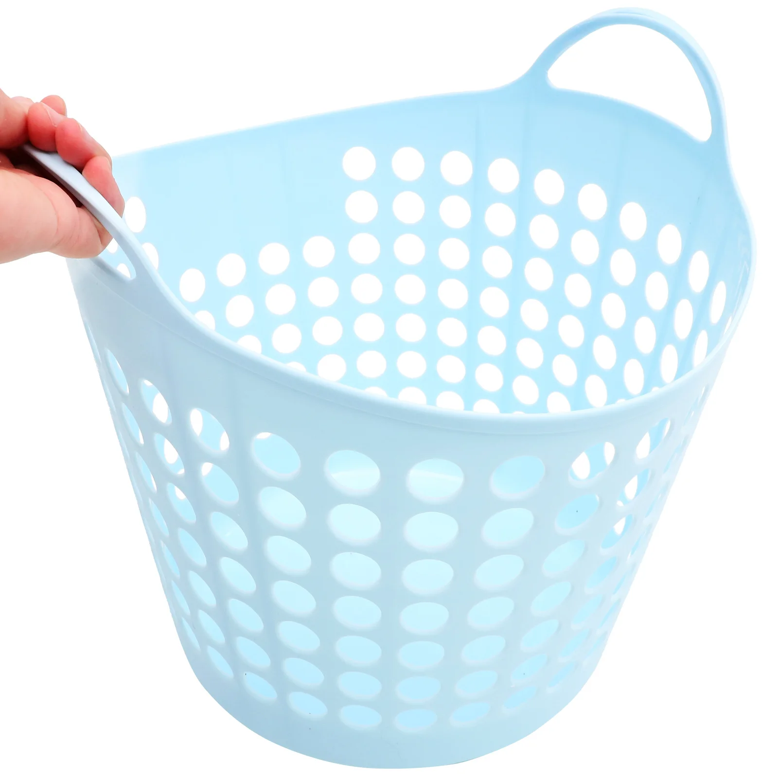 

Reusable Plastic Laundry Hamper with Handle Breathable Laundry Basket for Bedroom Bathroom Storage Clothes Organizer