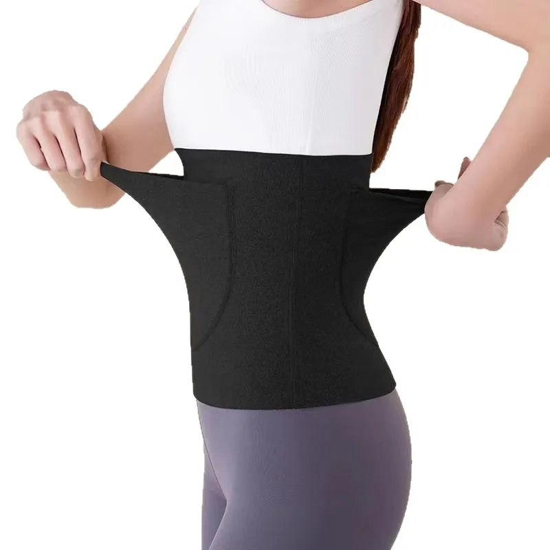 เข็มขัดคาดเอวแบบมีกระเป๋าสองช่องสำหรับผู้หญิง ช่วยให้ความอบอุ่น สร้างความร้อน อบอุ่นท้อง และปกป้องเอ็มไนเอ็น