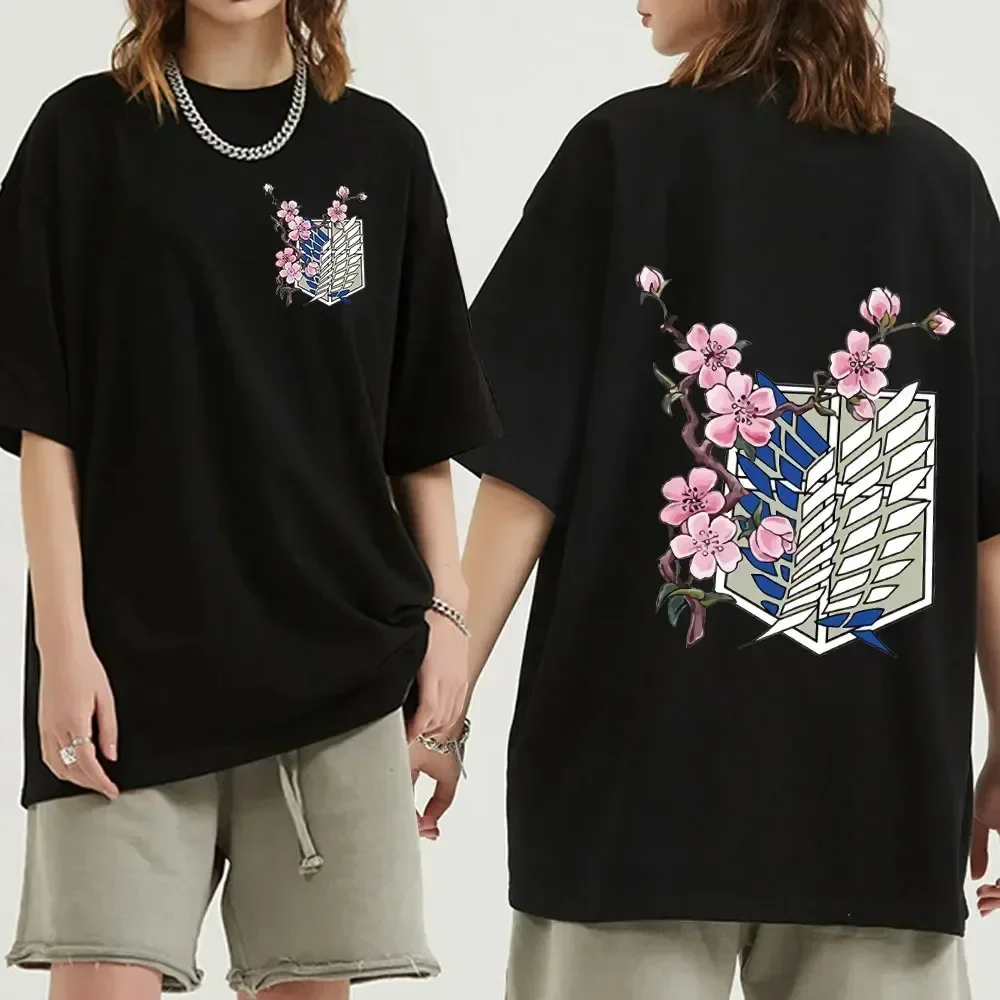 

Japan Anime Attack on Titan T Shirt Men Shingeki No Kyojin Eren Yeager T-shirt Manga Short Sleeves Harajuku Women Tee Streetwear