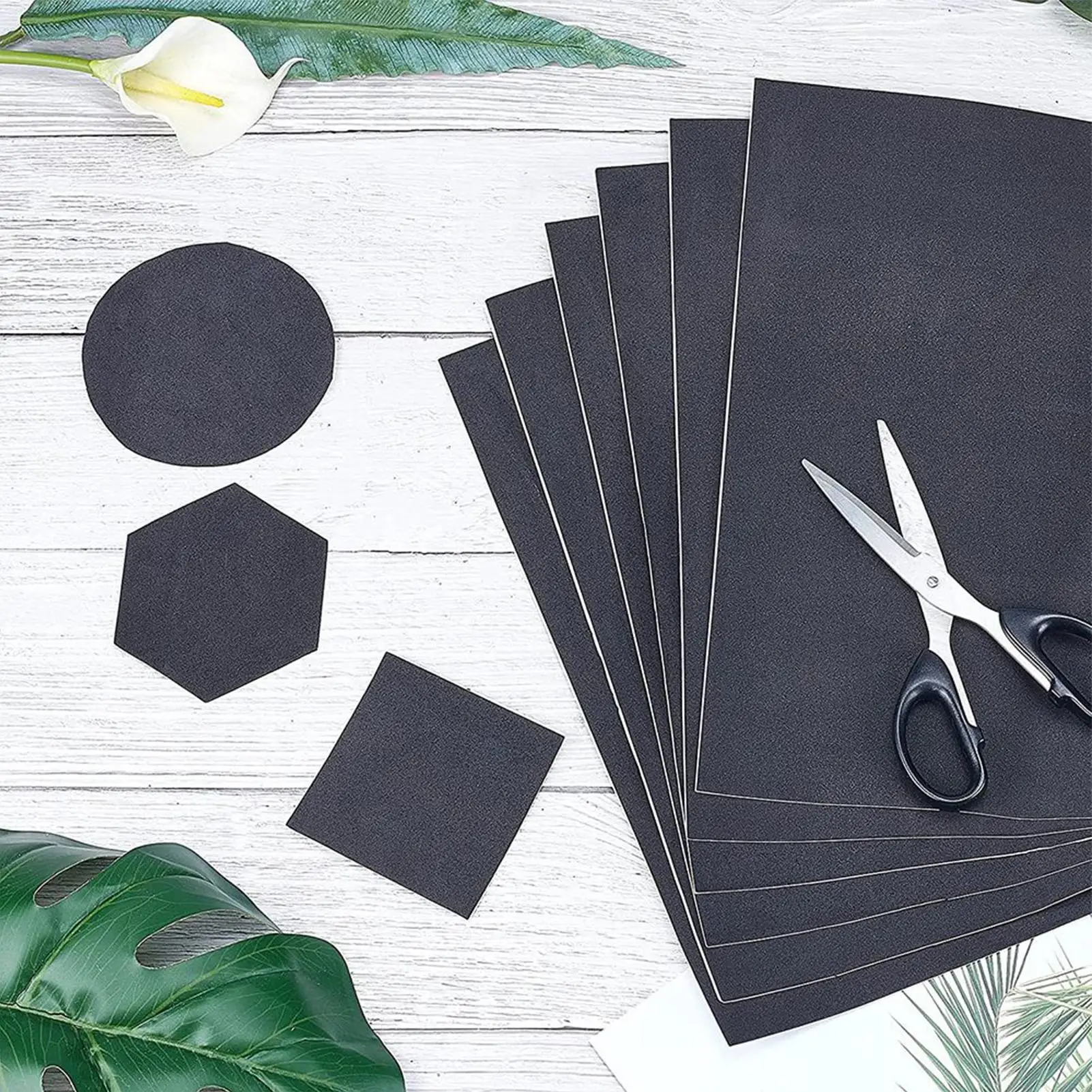 แผ่นโฟมกาว 4 ชิ้น วัสดุความหนาแน่นสูง ตัดได้ แผ่นป้องกันพื้น แผ่นโฟมกาวติดเฟอร์นิเจอร์