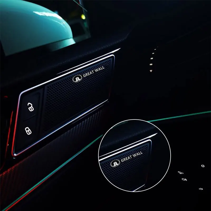 1PCS Car Interior Styling Sticker Audio Speaker Decals For VW Volkswagen CC Polo 6R Golf 4 5 6 7 MK7 MK4 MK6 Passat B6 B8 T4 T5