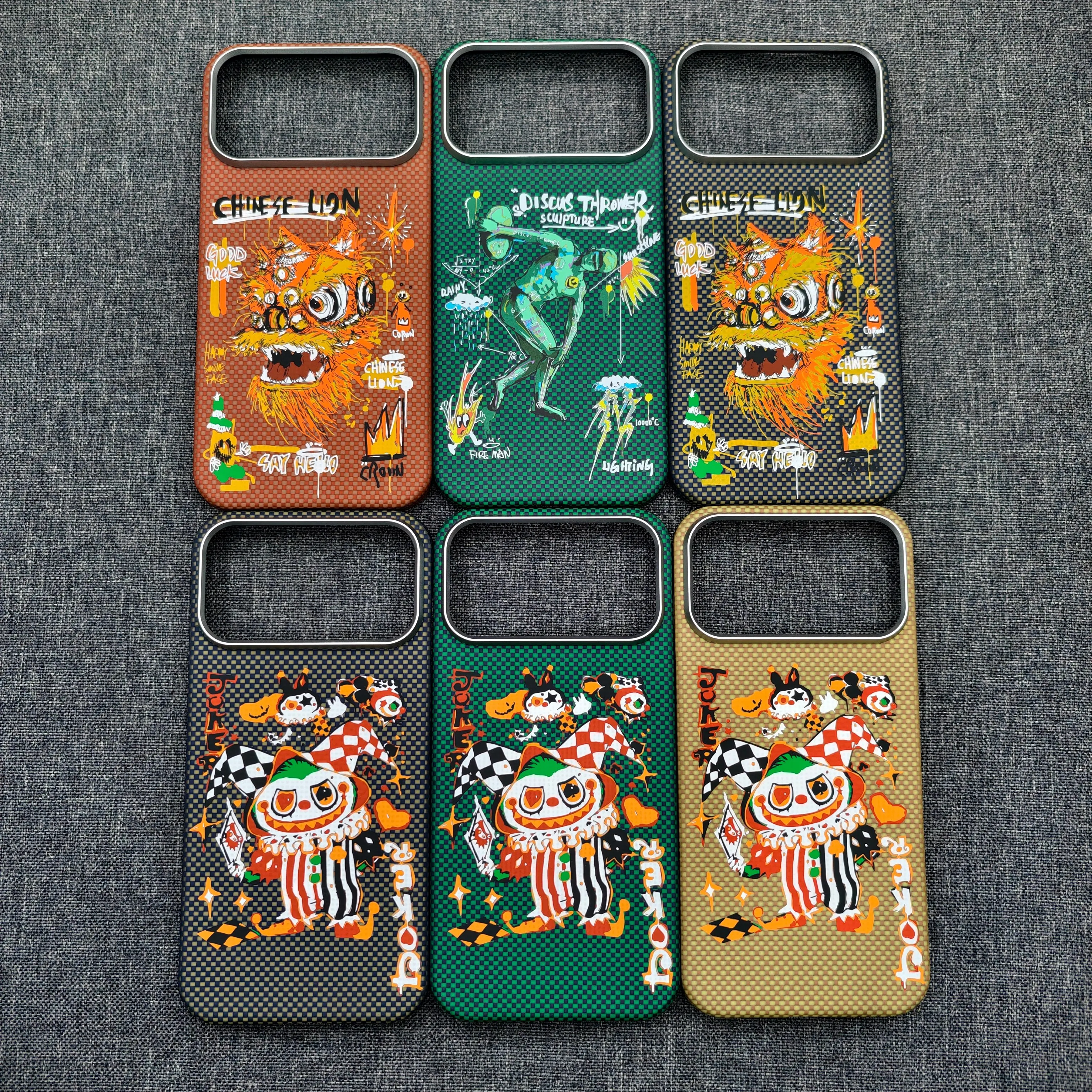 

Carbon for iPhone 17 Pro 17 Pro Max Ultra-Thin Cases Lightweight MagSafe Graffiti Art Designs 16pro 15promax Protective cases