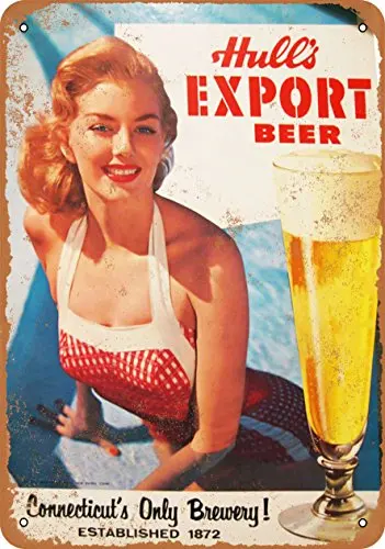 Metal Sign - Hull's Export Beer - Vintage Look