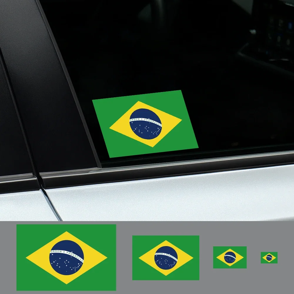 3Pcs Brazil Flag Car Sticker Auto Motorcycle Waterproof Viny Decal Accessories For Skoda Seat VW Volkswagen Suzuki Toyota