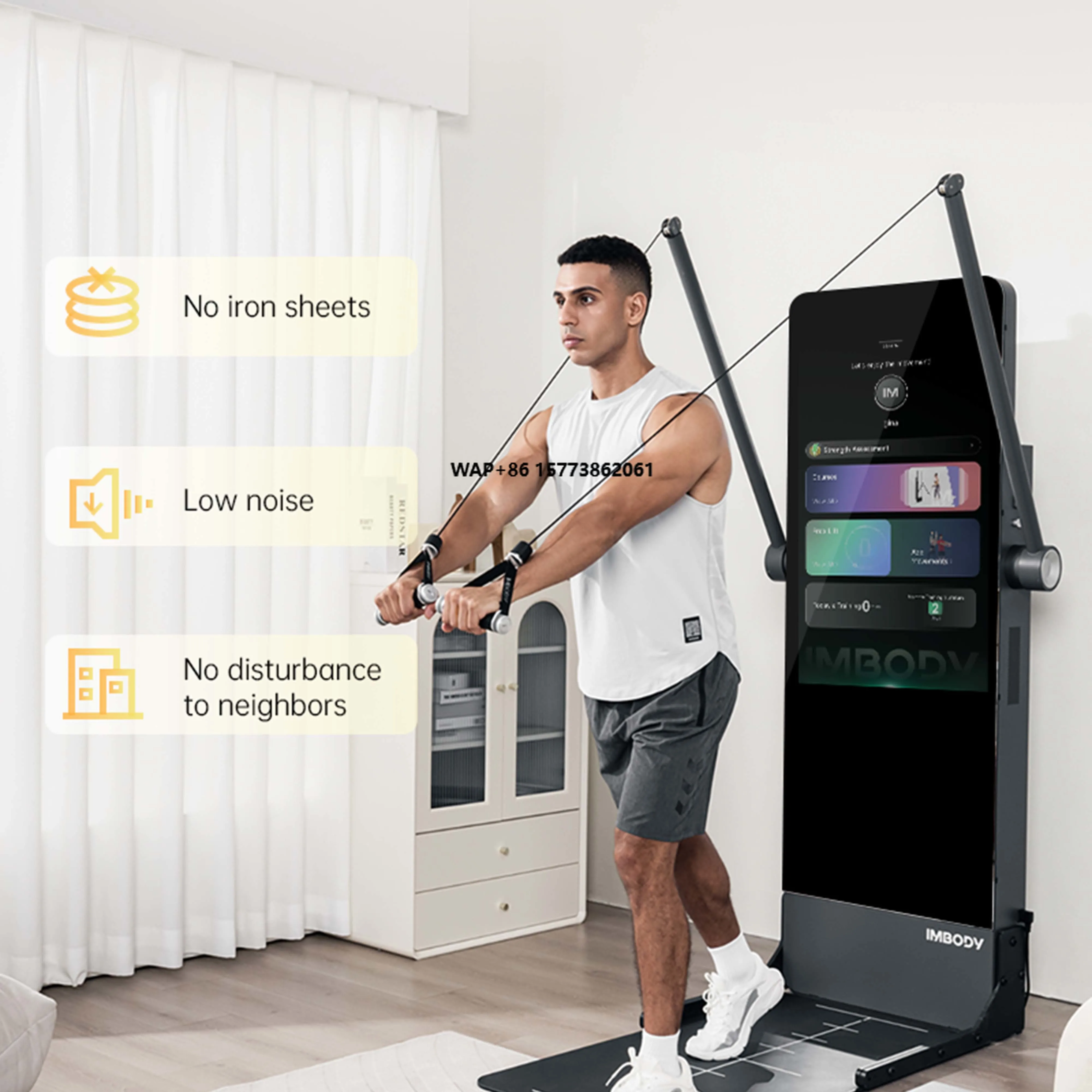 

POWER S Pro Smart Home Gym Mirror Smart Gym Fitness Mirror Multi Gym Machine Strength Training Equipment Home Trainer