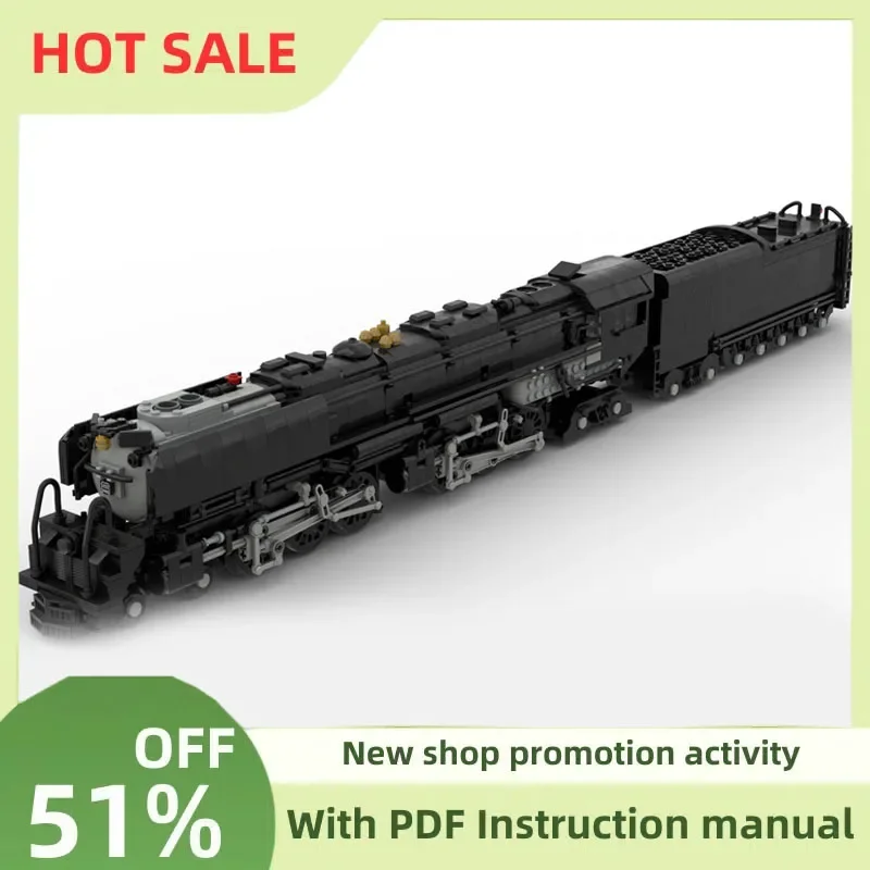 

New City Technical Train Tracks Railway Moc Steam Locomotive Model Building Blocks Diy Creative Ideas Kids Toys Birthday Gift