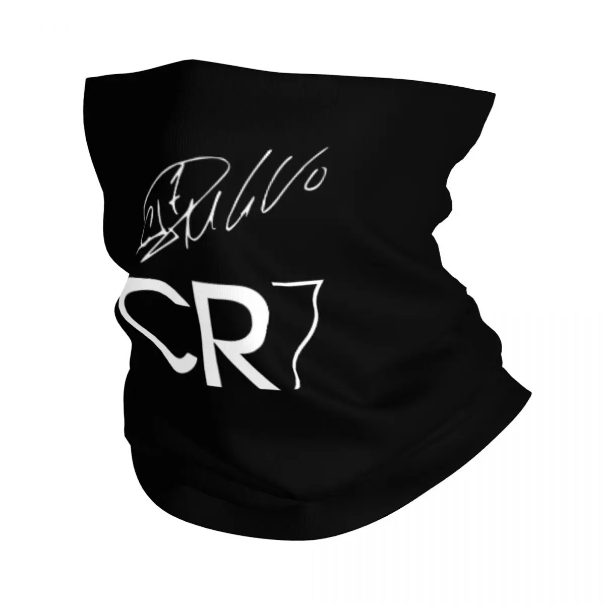 Custom Football Gift Ronaldos CR7 Signature Bandana Neck Warmer Women Men Winter Hiking Ski Scarf Gaiter Soccer Lover Face Cover