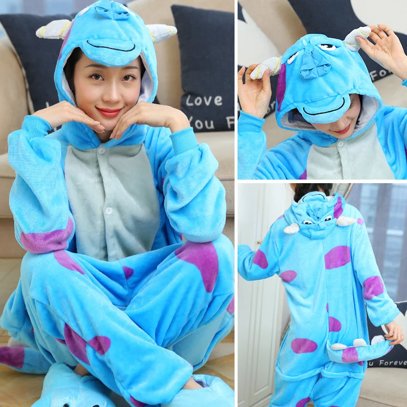 Totoro Panda Cartoon Onesies Kids Children Animal Pajamas Jumpsuits Women Men Sleepwear Onepiece Anime Cosplay Costumes