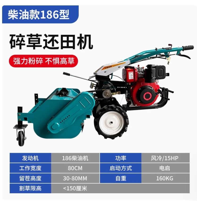 Hand Push Lawn Mower Electric Start Diesel Engine