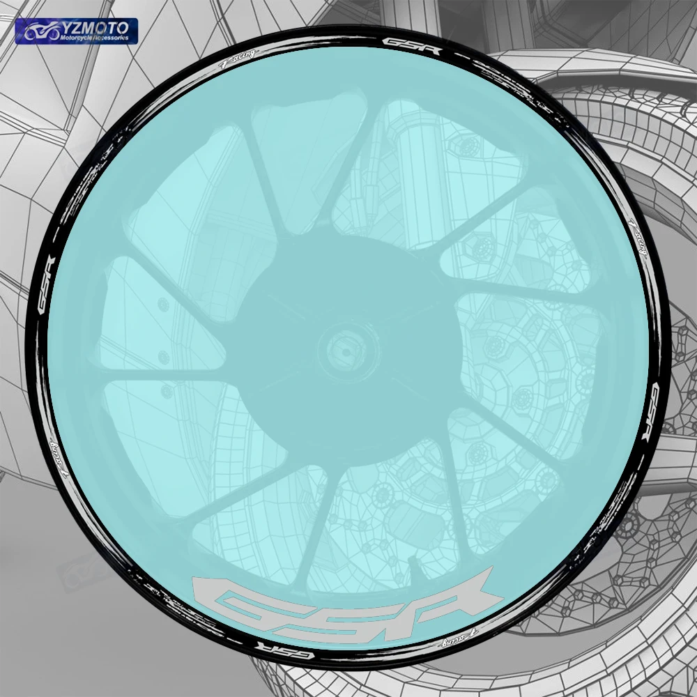 

Motorcycle Accessories Sticker For GSR GSR400 GSR600 GSR750 17 Inch Wheel Hub Decal Waterproof Car Reflective Rim Tape Stickers