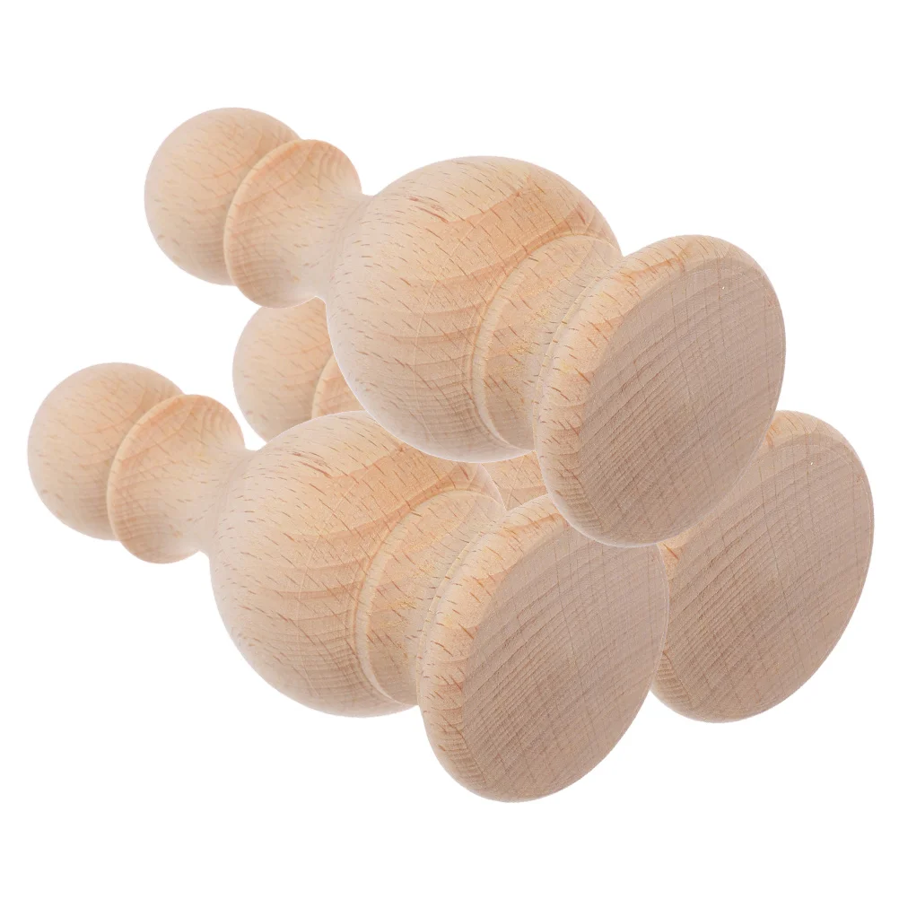 

3pcs Solid Wood Finials for Furniture Decor Roman Bridge Design Exquisite Carving Versatile Kitchen Bar Use