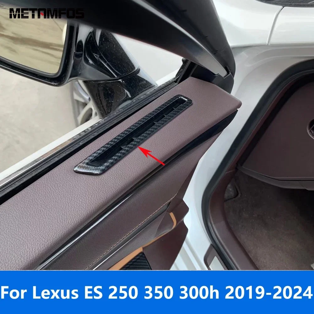 For Lexus ES 250 350 300h 2019-2023 2024 Carbon Fiber Interior Front Door Air Condition AC Vent Outlet Cover Trim Accessories