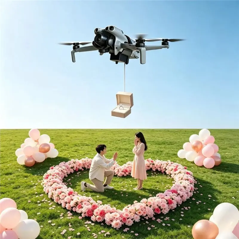 ABZW Drone Accessories For DJI MINI5/PRO Drone Rescuer Drone Drop Dripper Parabolic Launcher Gift For Fishing Marriage Wedding