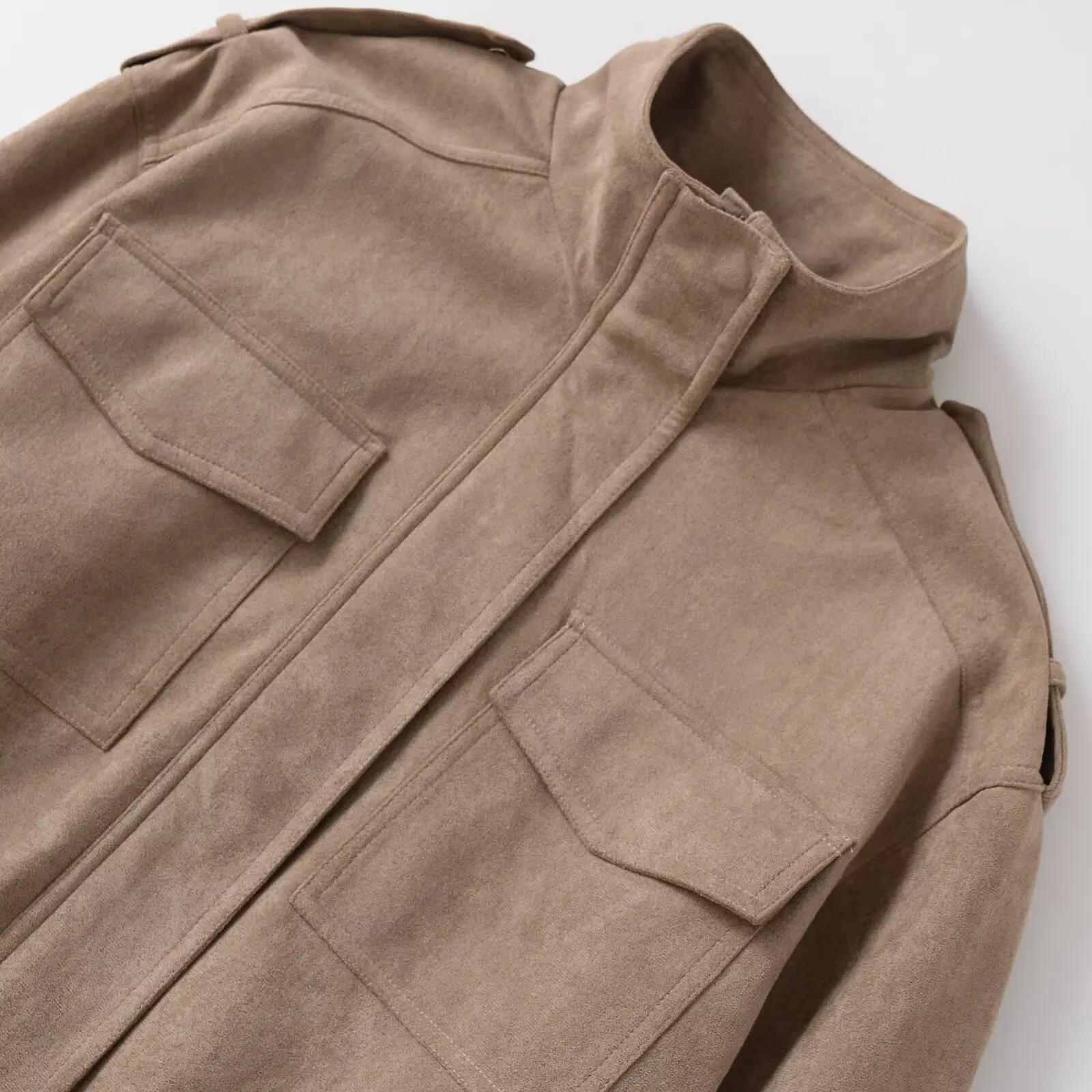 Faionable Street Sle Casual Jaet Casacos para Mulheres Outono Nova Chegada JNLEAOG Poliéster Longo Sve Fechamento com Zíper