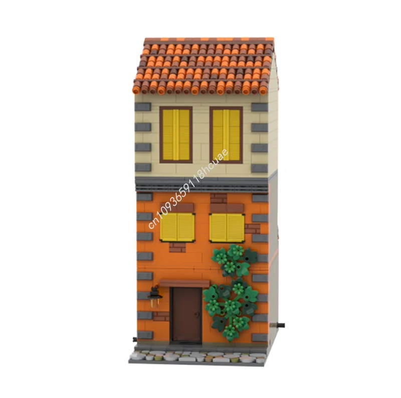 1007 Uds. MOC serie de calle italiana, modelo sin crear Interior, bloques de construcción, juguetes educativos creativos, manualidades, regalos de navidad