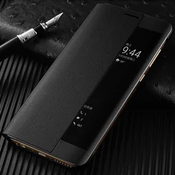 Smart View Flip Cover Auto Sleep Wake Up Phone Bag Scratch Resistant PU Leather Case For Huawei Mate 10 Pro Mate9 Pro Funda