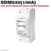 For DEYE Growatt Solis Aiswei Inverter Single Three 1 3 Phase DIN Rail Modbus RS485 Smart Energy Power Meter DDSU666 DTSU666