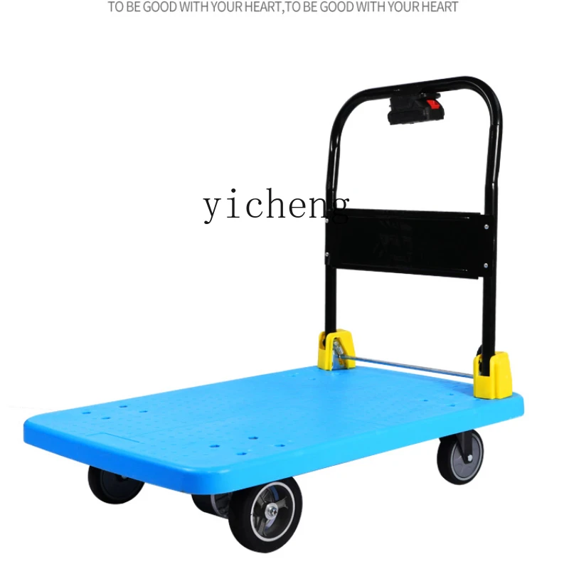 

XL Electric Portable Folding Handling Platform Trolley Electric Small Push Platform Trolley Load