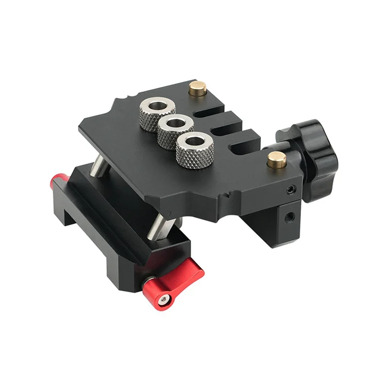 

High Quality-Self Centering Doweling Jig Kit, Drill Guides Locator For Straight Holes Biscuit Joiner Multifunctional Woodworking