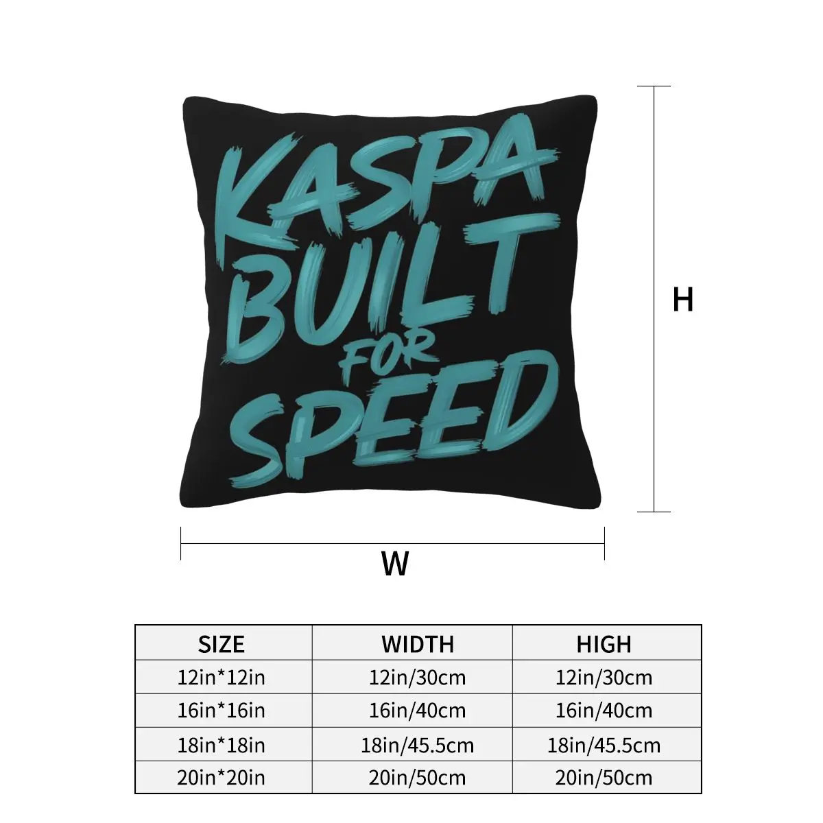Kaspa Blockchain Innovative And Secure Square Pillowcase Cushion Cover Pillow Case Throw Pillow Cover for Home Bedroom Car
