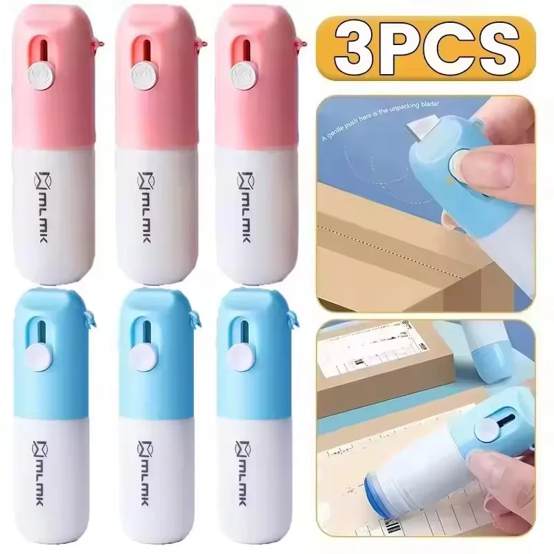 Corrector de Papel Térmico 2 en 1 con Cuchillo, Abrecartas, Protector de Privacidad, Borrador de Papel Térmico, 20 ml