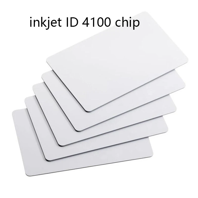 Free Shipping 50PCS/Lot 125KHZ Printable PVC RFID Smart ID Blank Card With TK4100/EM4100 Chip For Epson / Canon Inkjet Printer