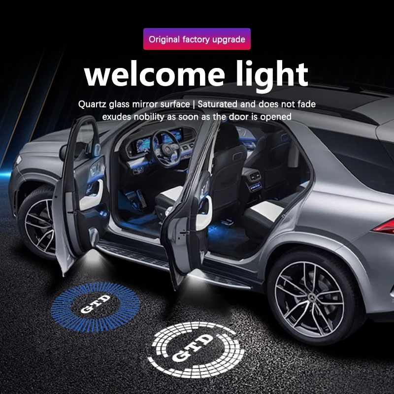 LED Car Door Emblem Ghost Courtesy Light Logo Projector Accessories For VW GTD Golf MK5 MK6 MK7 MK8 Tiguan Jetta Touareg Magotan