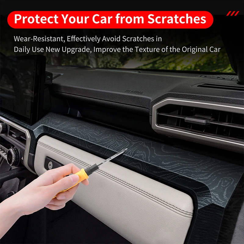 For Toyota Tacoma 4Runner 2024-2026 Instrument Dashboard Side Decorative Trim Cover Interior Modification Styling Accessories