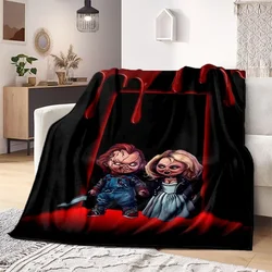 Halloween Throw Blanket Horror film Chucky Annabelle Blanket Soft Home Plush Sheet Sofa Cover all Seasons Travel Warm Blanket