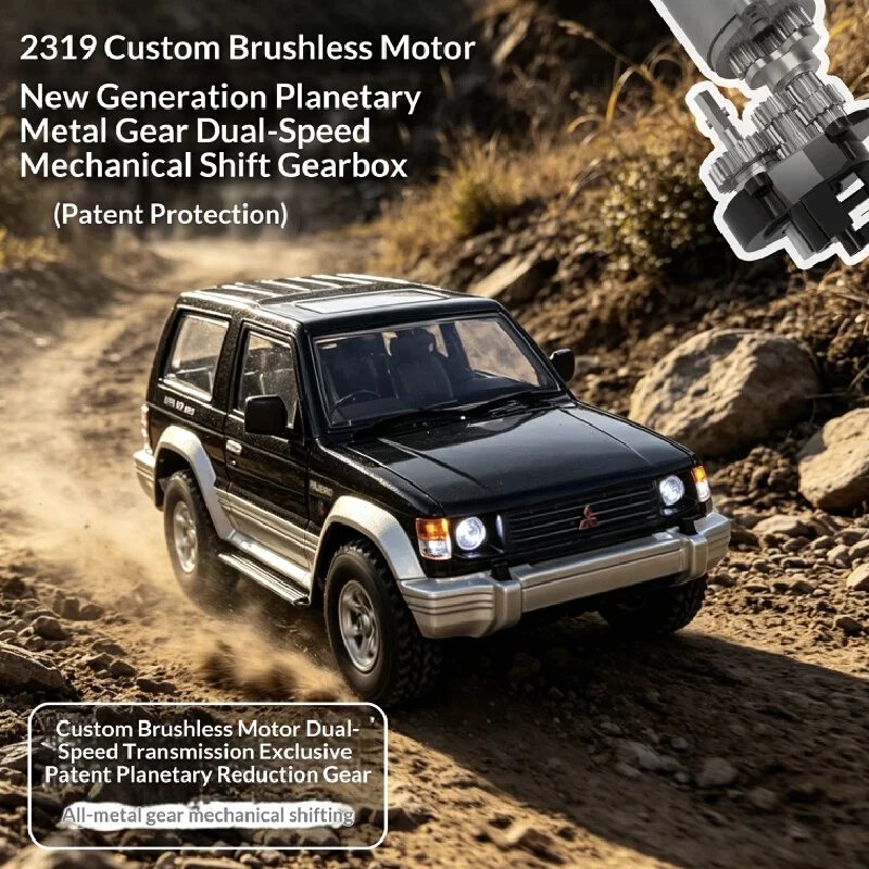 LDRC LD1297PRO RC Crawler 1/14 Scale 4WD 2.4G Mitsubishi Pajero Brushless Version Off‑Road Car Christmas and Halloween Gifts - view 4