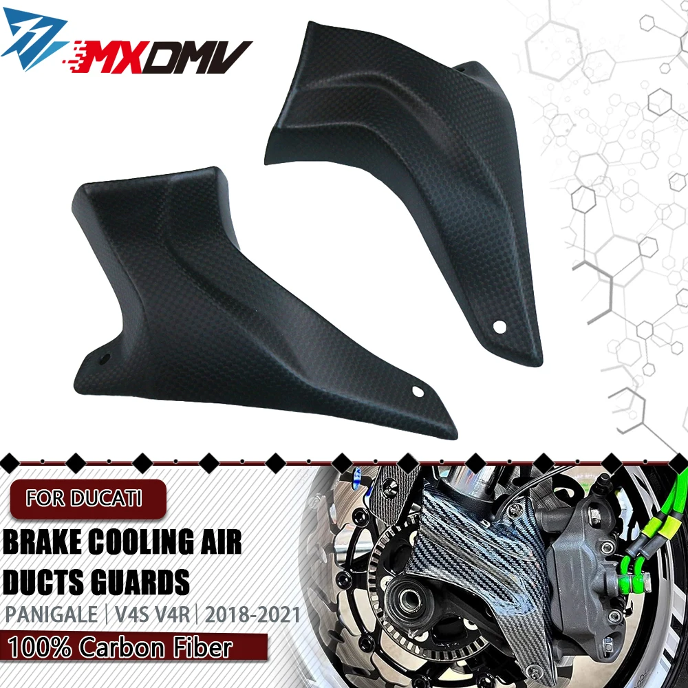 Motorcycle Carbon Fiber Caliper Air Duct Brake Cooling For Ducati Panigale V4 V4S V4R Streetfighter V4 V4S V4R 2018-2023