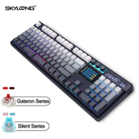 SKYLOONG GK104 Pro Mechanical Keyboard Wireless 3-Modes Gaming Keyboard with Knobs/Screen RGB PBT Keycap Hot-swap Silent Switch