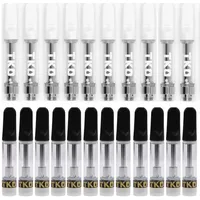 100pcs/lot TKO Vape Cartridges Carts Atomizer 0.8ml 1.0ml Glass Tank Ceramic Coil Cartridge Wax Thick Oil Vaporizer E Cigarettes