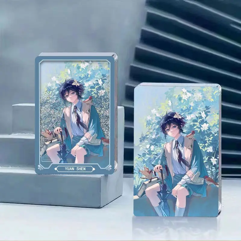 Genshin Impact Venti Navia Raiden Shogun Cartoon Badge Pin Brooch Acrylic Quicksand Mahjong Acrylic Ornaments Souvenir Fashion