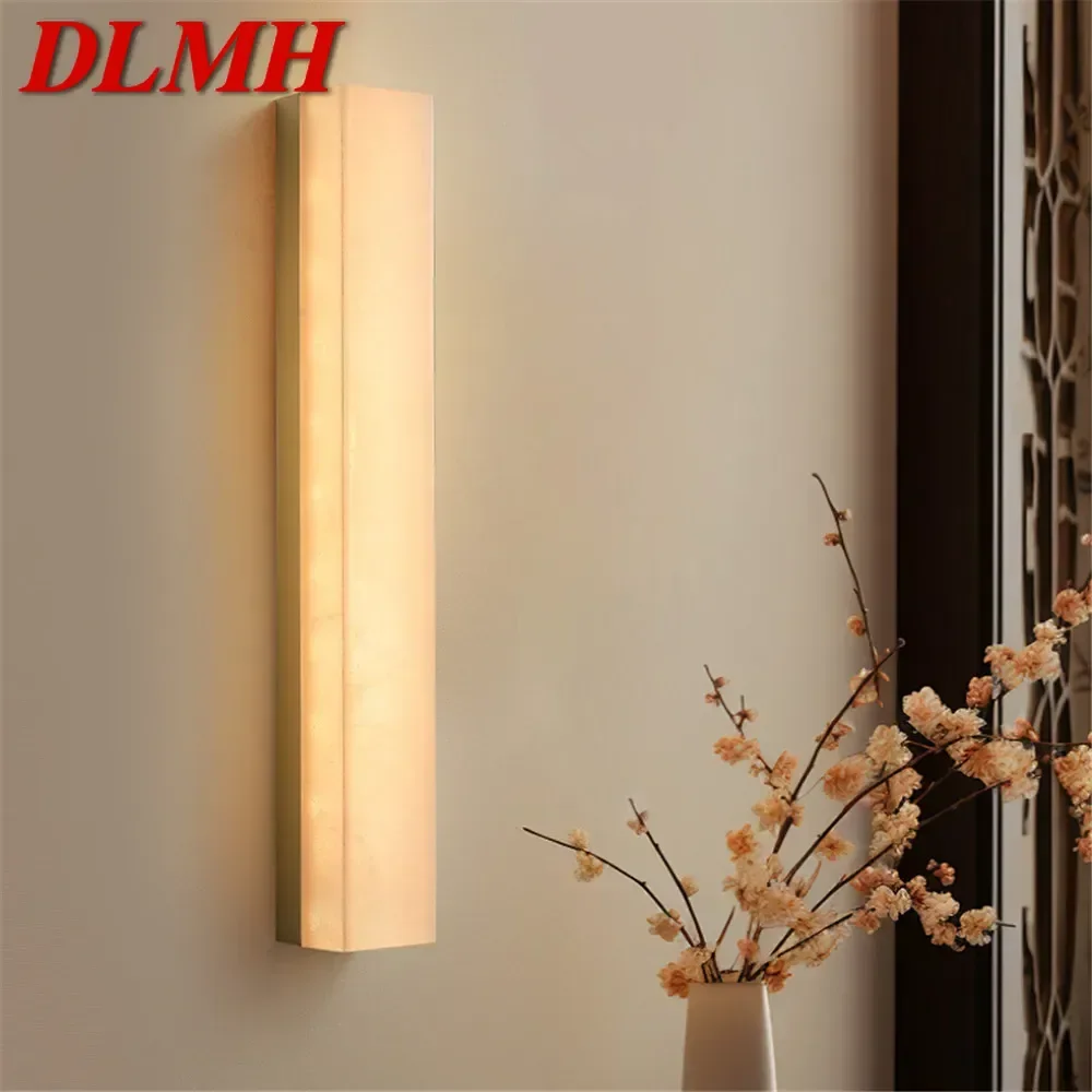 DLMH Contemporary Brass Wall Lamp Creativity Marble Living Room Bedroom Study Room Hotel Villa Model Room Hall Way Aisle Light