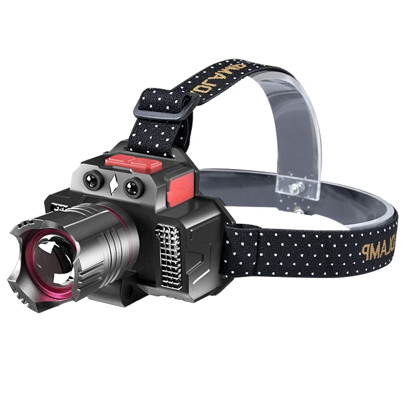 FISHING LED Head Flashlight USB Rechargeable Rotatable Zoom