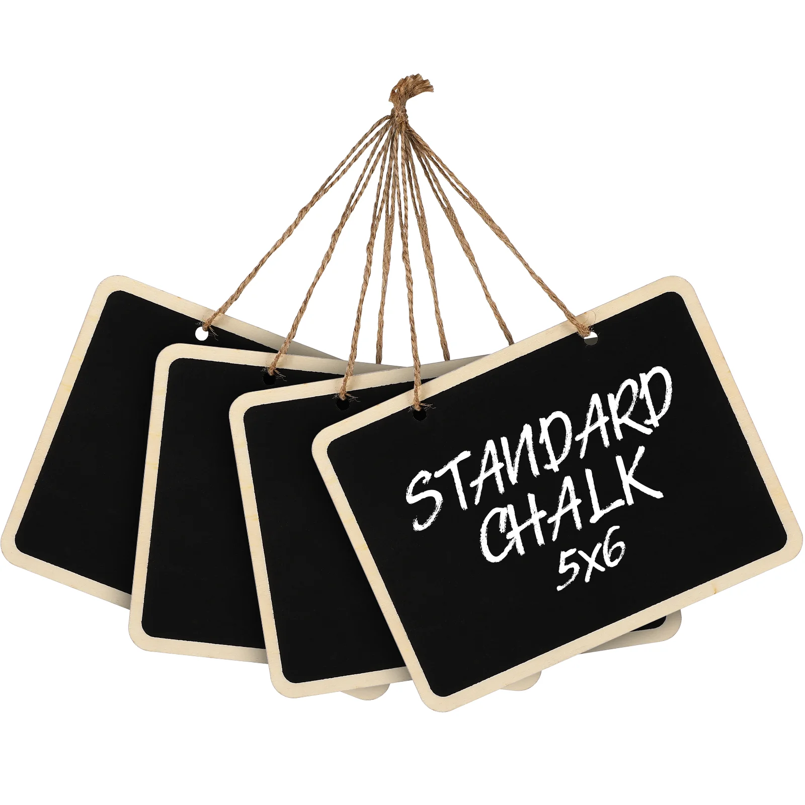 

4 Pcs Blackboard Signs chat Boards Hanging Chalkboards Labels Small Blackboards Wooden Tags for Table